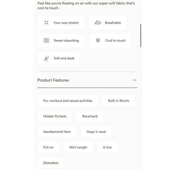 Halara Deep V Neck Racerback 2-in-1 Side Pocket Flare Mini Casual Dress - Picture 12 of 12